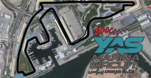 Yas Marina Circuit Satellite Map With Track Outline