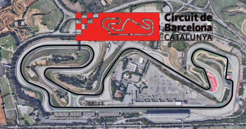 Circuit De Catalunya Satellite Map With Track Outline