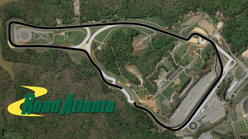 Road Atlanta Satellite Map With Track Outline